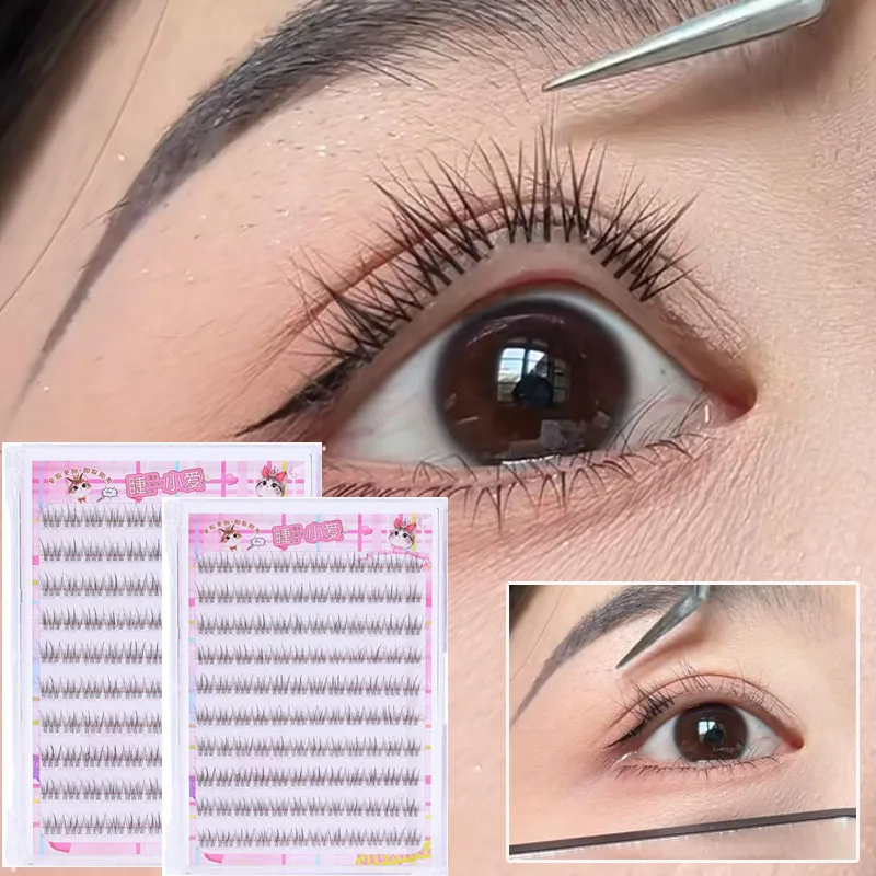 Natural Fish Tail Cluster Fals - Eyelash Extension No 8 评论和价格