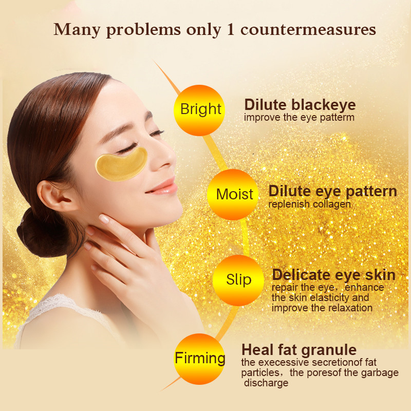 5/10/20/30 Pairs Crystal Gold  - Eye Pad Collagen 评论和价格