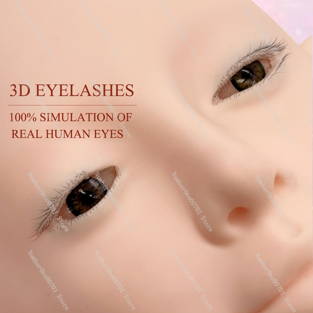 3-Layer Silicone Mannequin Hea - Eyelash Extension Open Eye 评论和价格