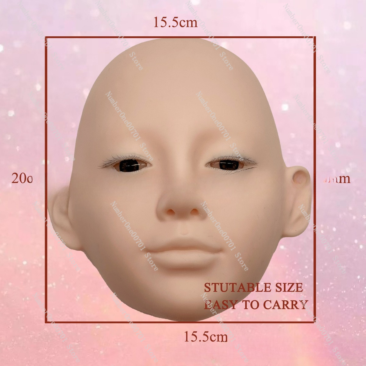 3-Layer Silicone Mannequin Hea - Eyelash Extension Open Eye 评论和价格