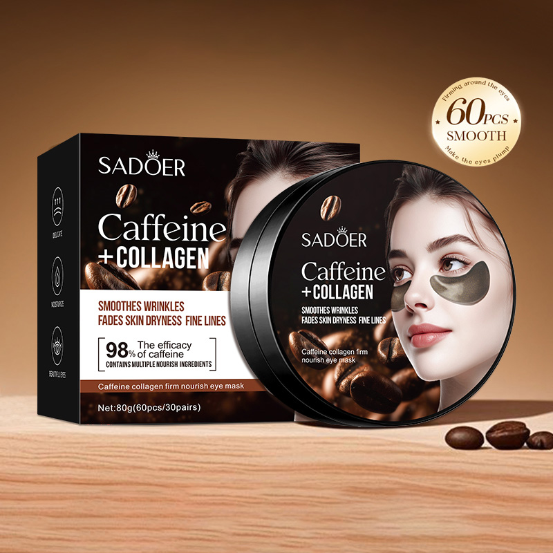 60pcs SADOER Caffeine Crystal  - Eye Pad Collagen 评论和价格
