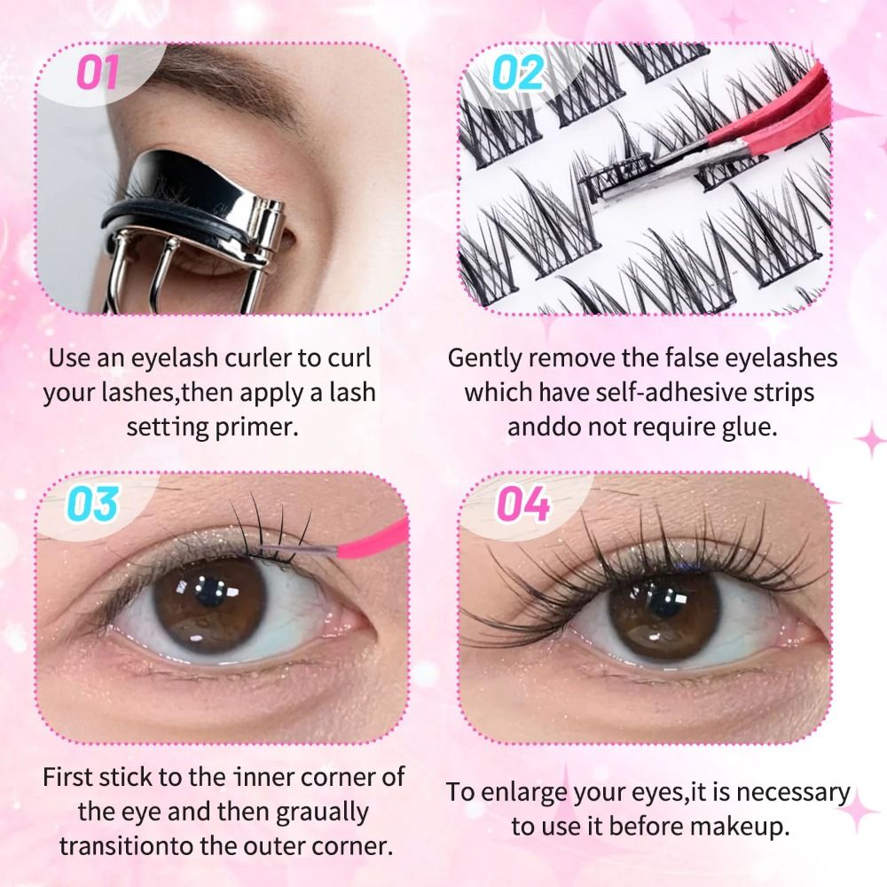 24 Rows 8-13mm Length False Ey - Eyelash Extension No 8 评论和价格