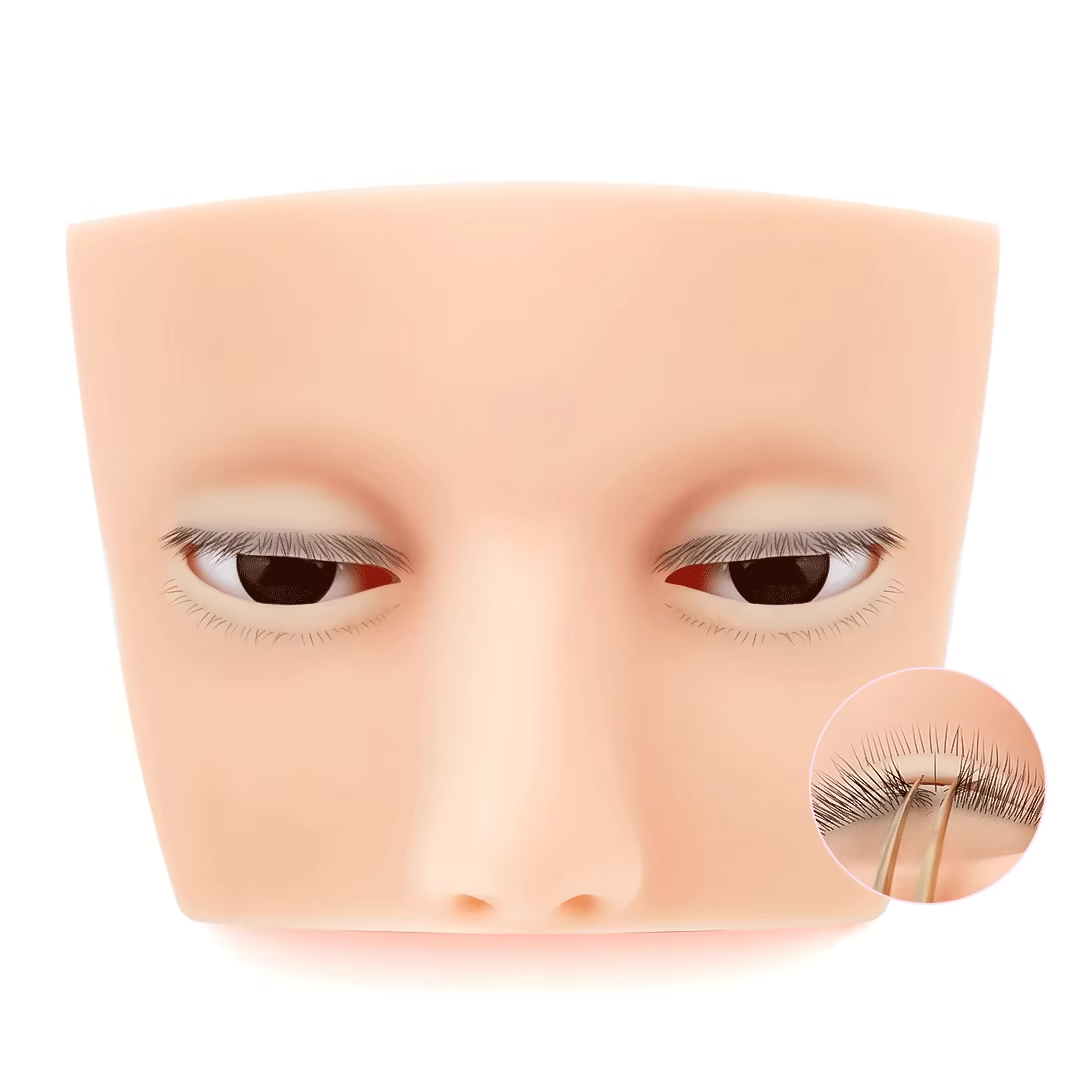 Hot 4-Layer Mini Mannequin for - Eyelash Extension Open Eye 评论和价格