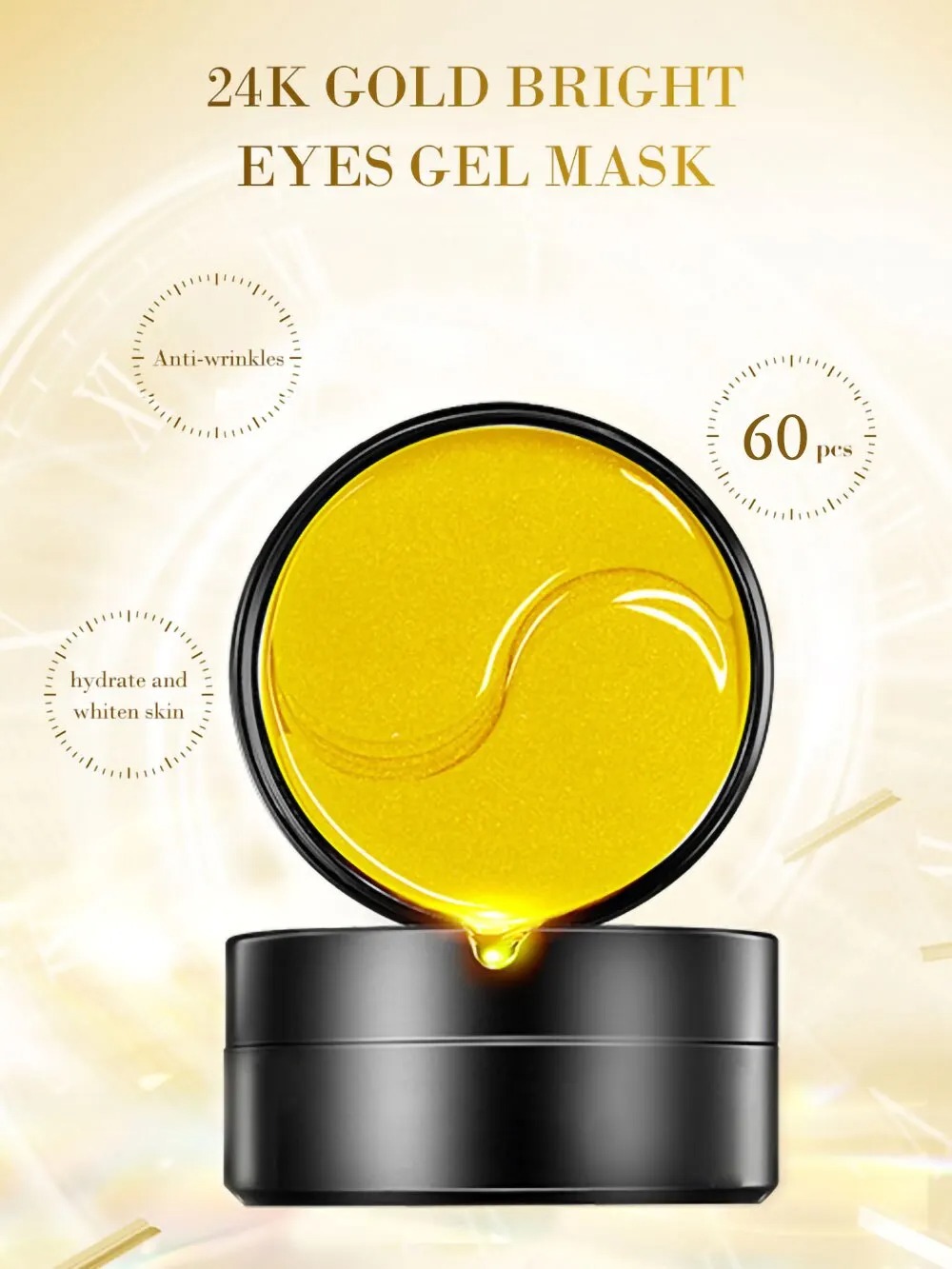60pcs Golden Moisturizing Eye  - Eye Pad Collagen 评论和价格